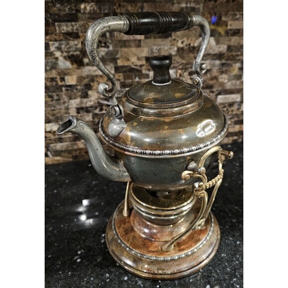 Antique 1898 Manning Bowing & Co Brass Teapot
